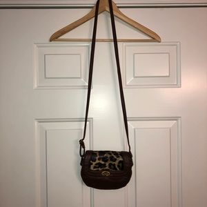 NWOT Bueno Brown Leopard print Mini Crossbody